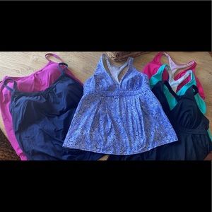 EUC Sz 14 Land’s End Tankini Top lot of 6